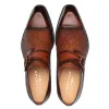 Laser-Print Calf Monk Strap sold by Mezlan