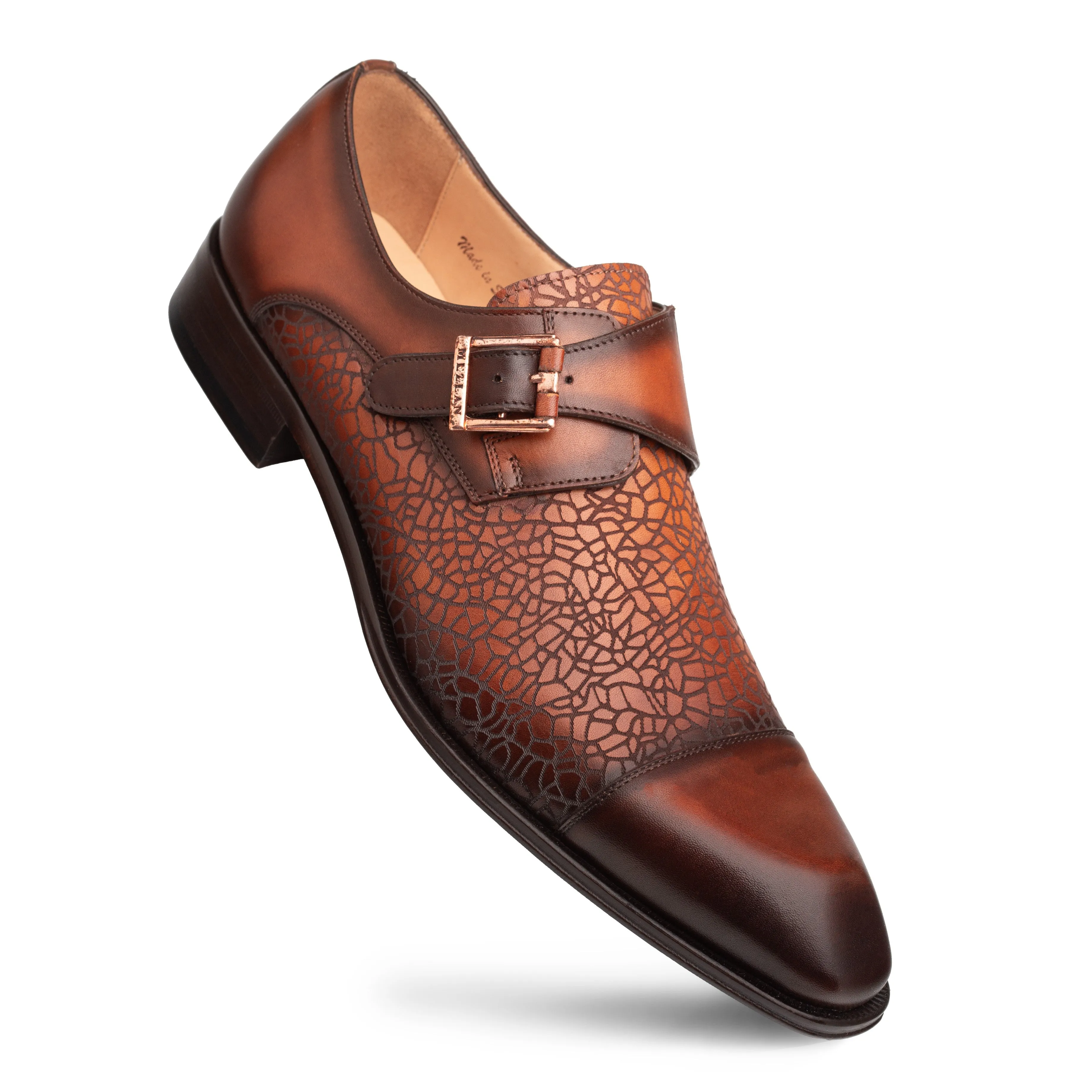 Laser-Print Calf Monk Strap sold by Mezlan product image thumbnail 2