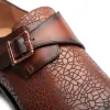 Laser-Print Calf Monk Strap sold by Mezlan