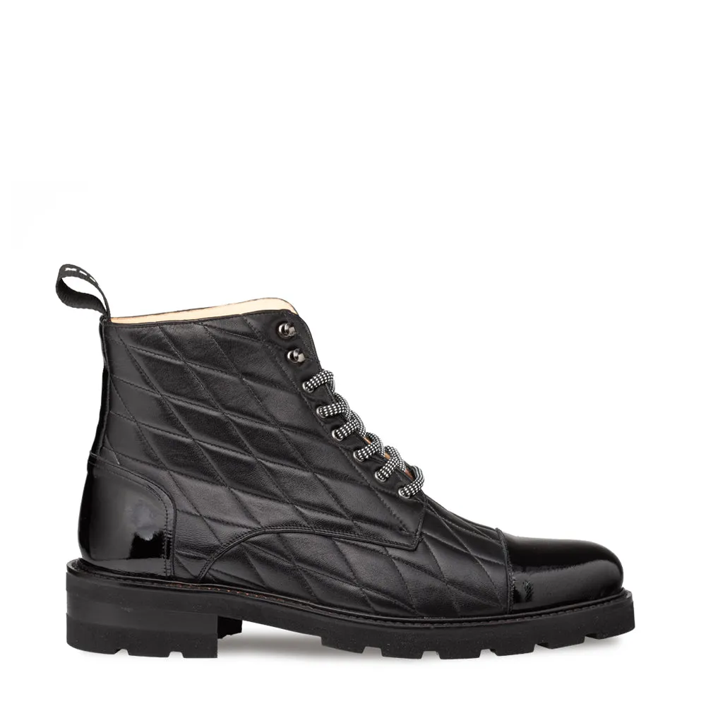 Quilted Military Lace-Up Boot sold by Mezlan