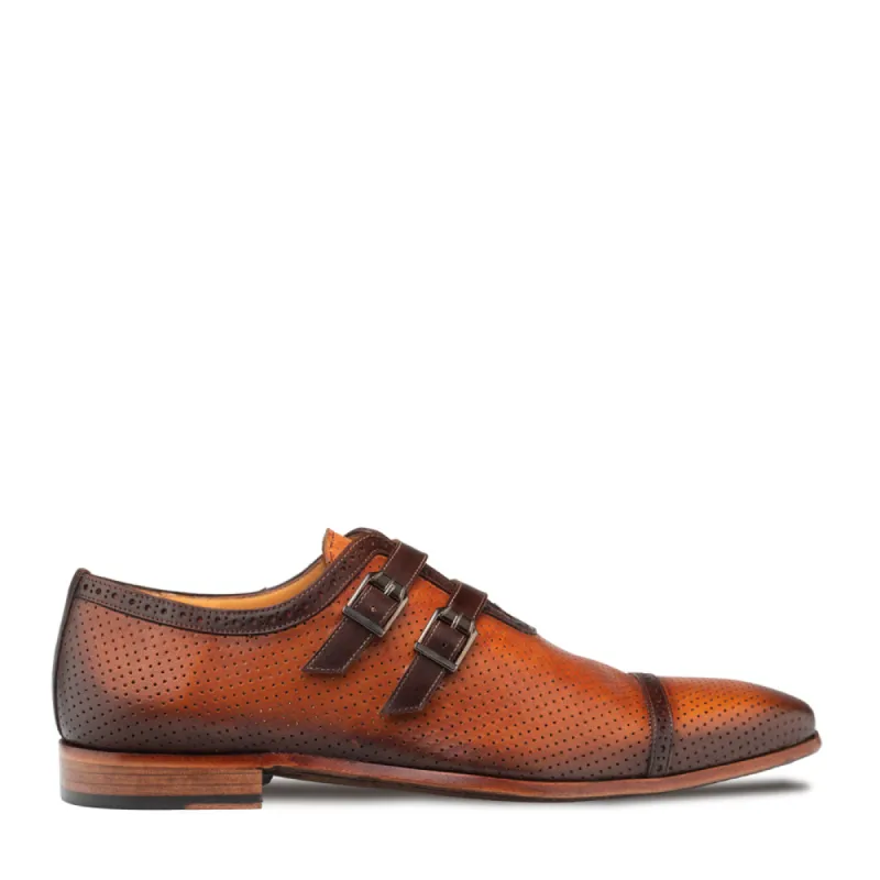 Perforated Calf Double Monk Strap sold by Mezlan