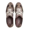 Tri-Tone Suede Trainer sold by Mezlan