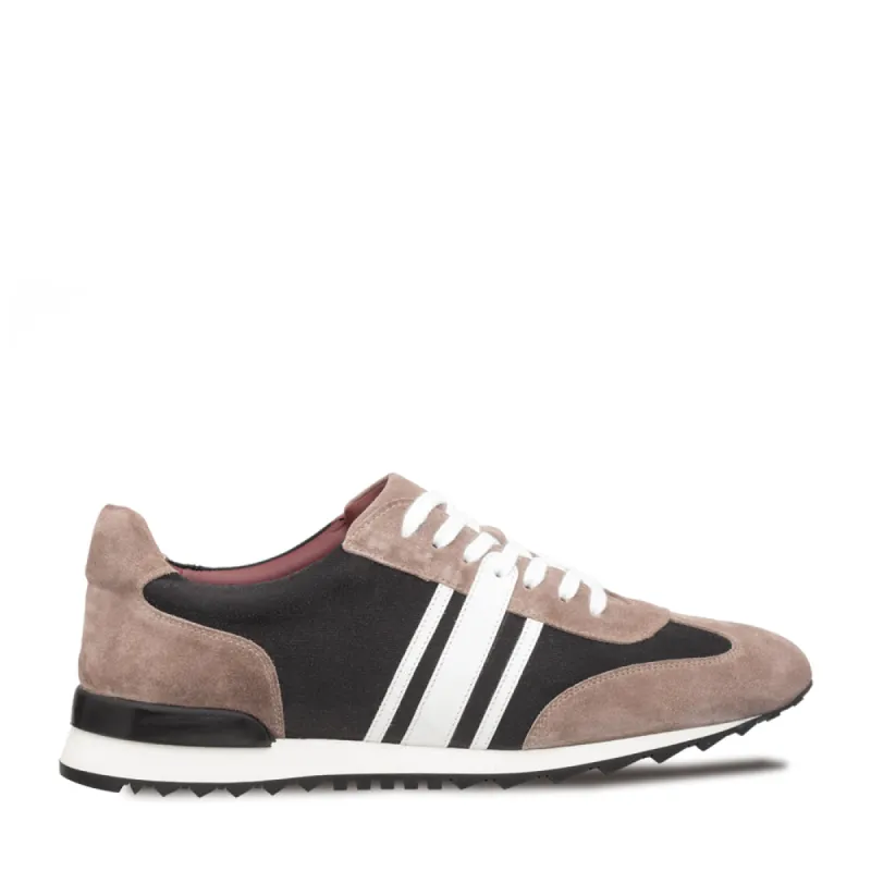 Tri-Tone Suede Trainer sold by Mezlan
