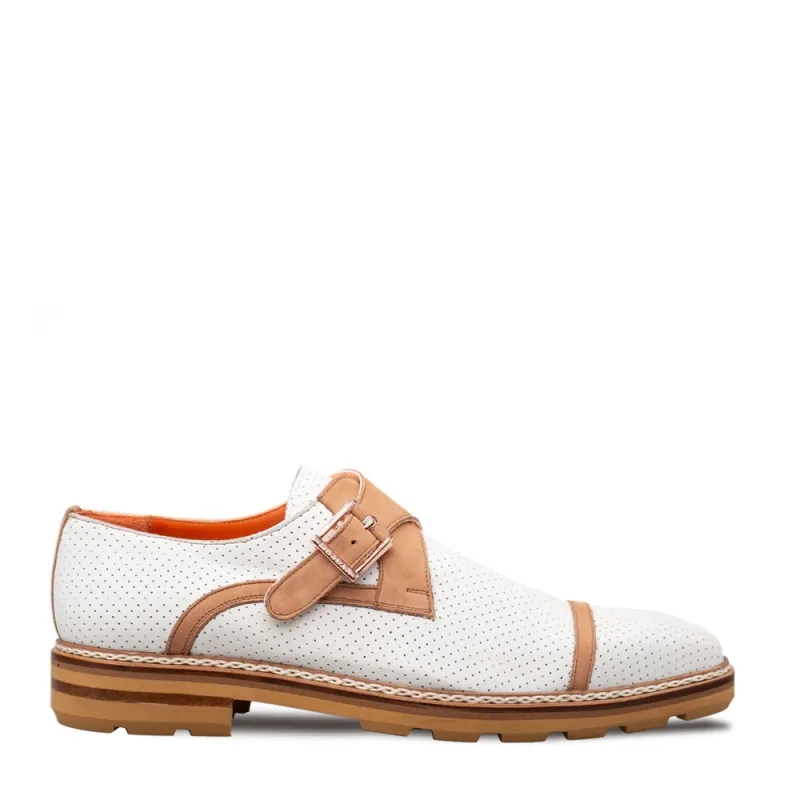 Alari Perforated Nubuck Monk sold by Mezlan