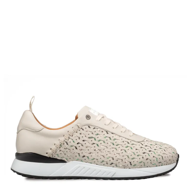 Plata Laser-Cut Sneaker sold by Mezlan