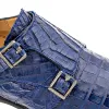 Crocodile Double Monk Strap sold by Mezlan