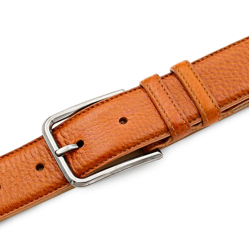Deerskin Leather Belt made by Mezlan