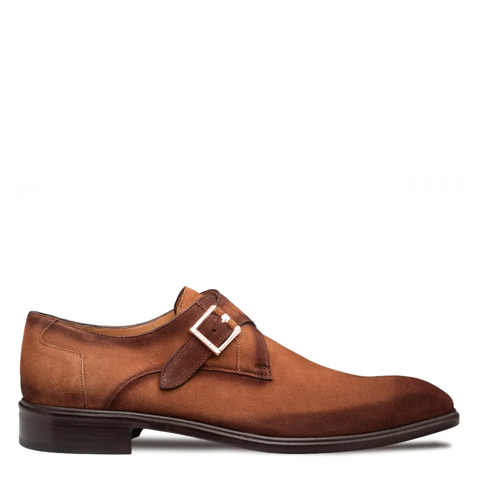 Albini Suede Monk strap sold by Mezlan