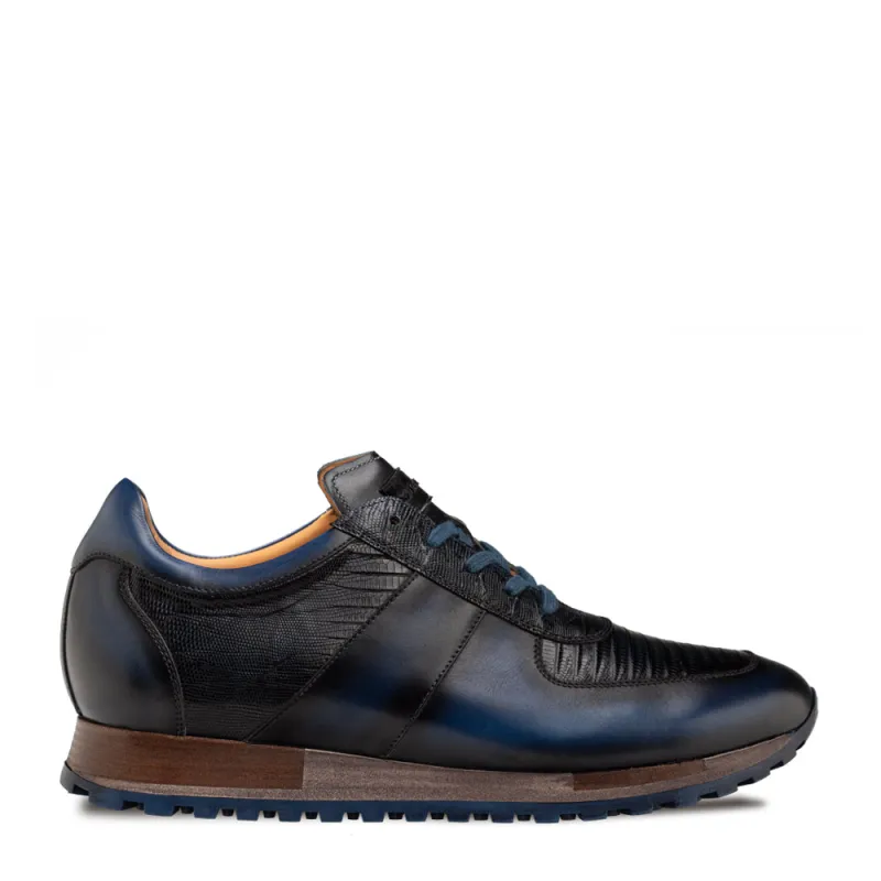 Greenwich Calf/Lizard Sneaker sold by Mezlan