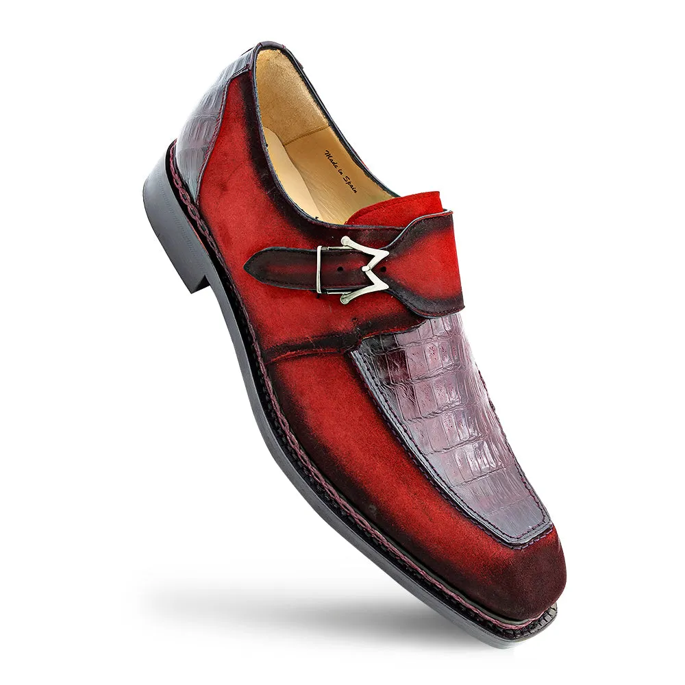 Suede/Crocodile Monk Strap sold by Mezlan product image thumbnail 3