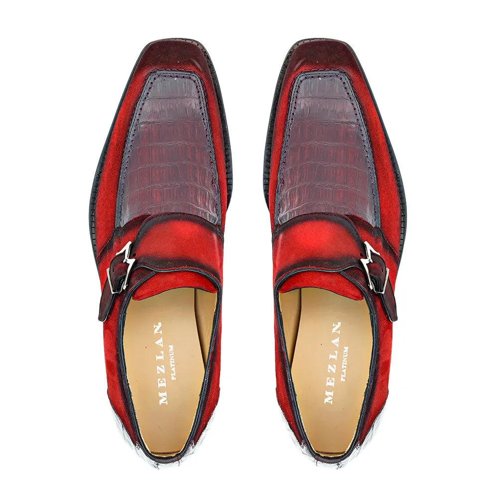 Suede/Crocodile Monk Strap sold by Mezlan product image thumbnail 5