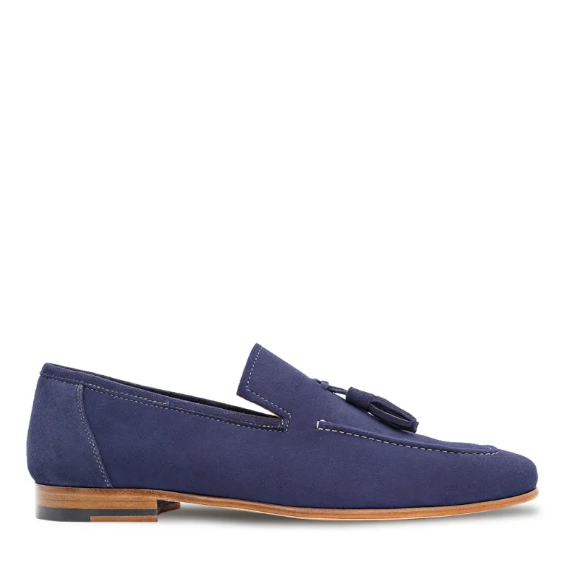 Suede Tassel Loafer made by Mezlan