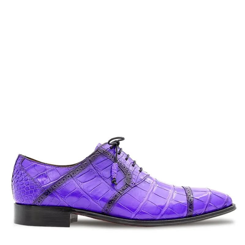 Alligator Cap Toe Lace Up made by Mezlan