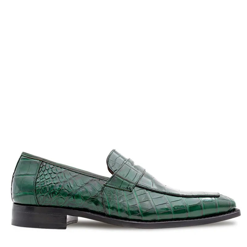 Alligator Penny Loafer made by Mezlan