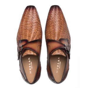 Woven Leather Monk Strap sold by Mezlan