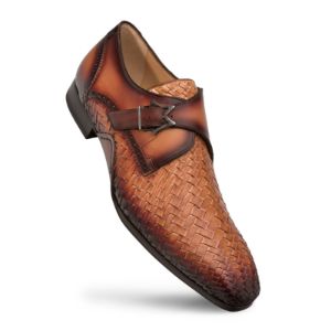 Woven Leather Monk Strap sold by Mezlan