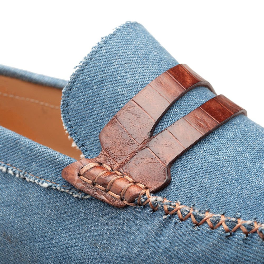 Denim/Crocodile Driver sold by Mezlan product image thumbnail 4
