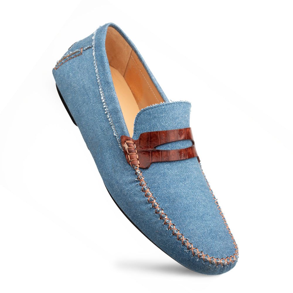 Denim/Crocodile Driver sold by Mezlan product image thumbnail 2