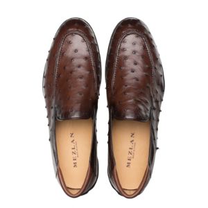 Ostrich Rubber Sole Loafer sold by Mezlan