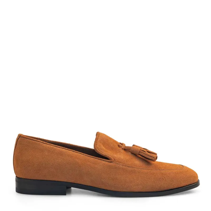 21194 Suede Tassel Loafer sold by Mezlan
