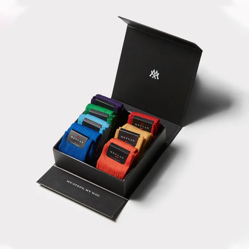 MZ62-FASH Fashion Colors Sock Seven Pack sold by Mezlan