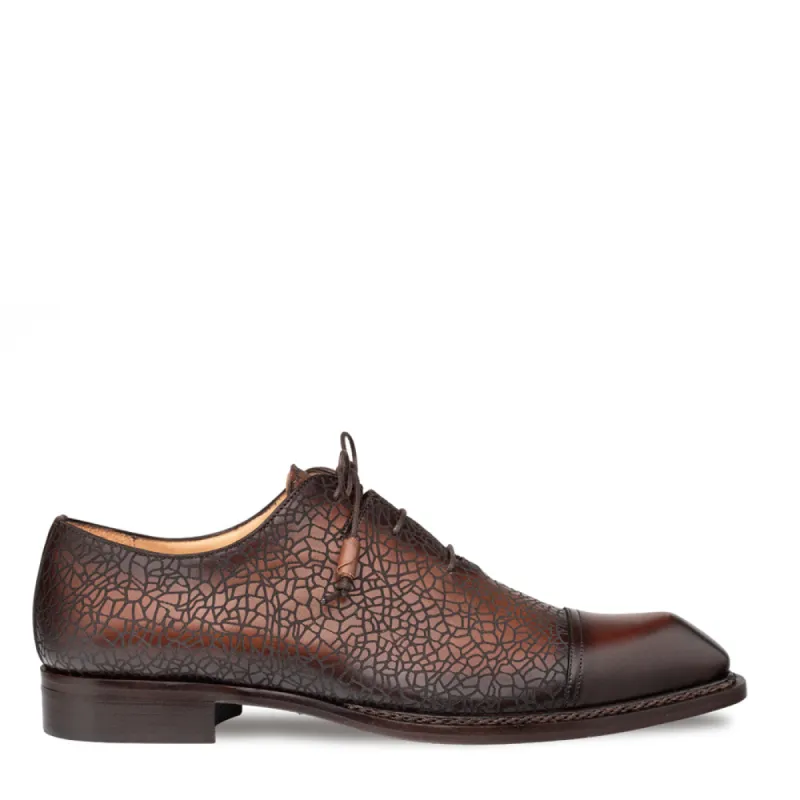 Asymmetric Embossed Calf Oxford sold by Mezlan