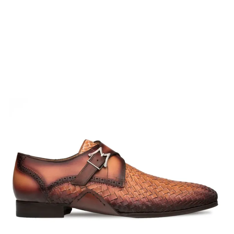 Woven Leather Monk Strap sold by Mezlan