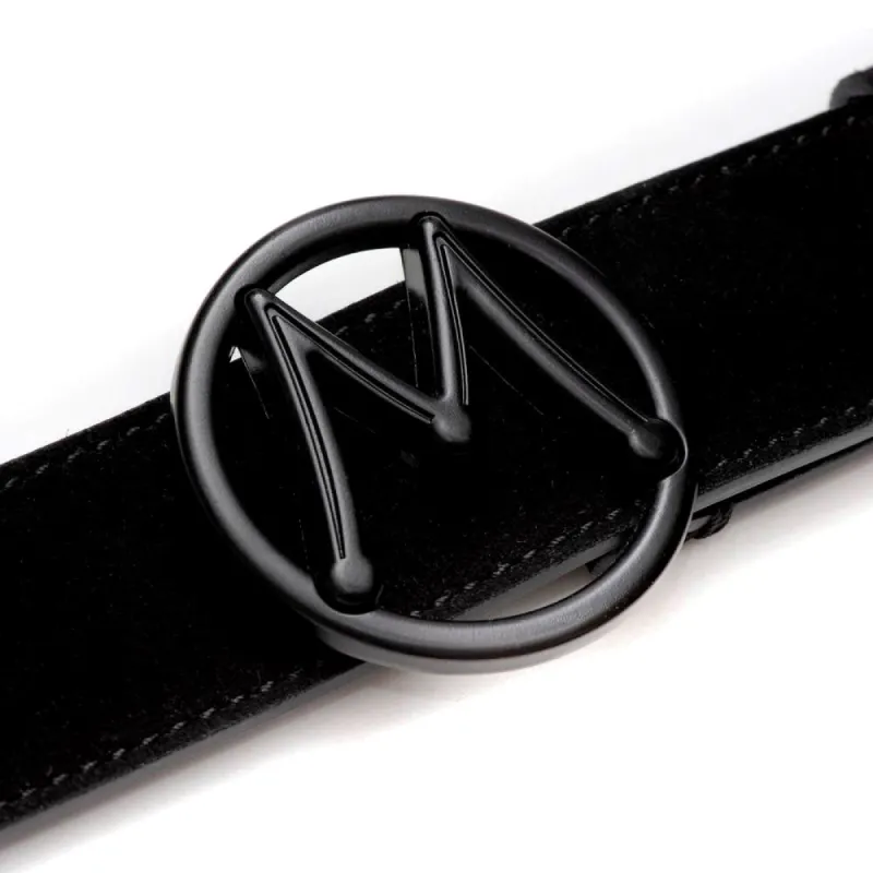Circle Icon Suede Belt made by Mezlan