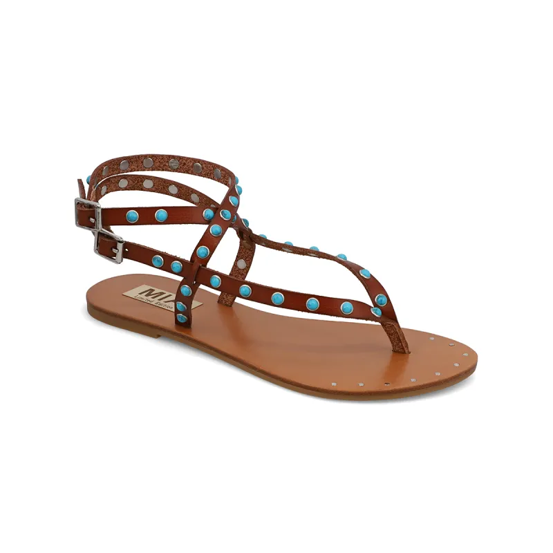 TAHIRAH - COGNAC MULTI made by Mia Shoes