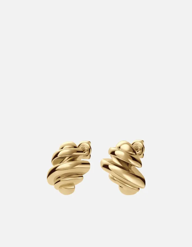 Croissant Earrings, Gold Plated sold by Miansai