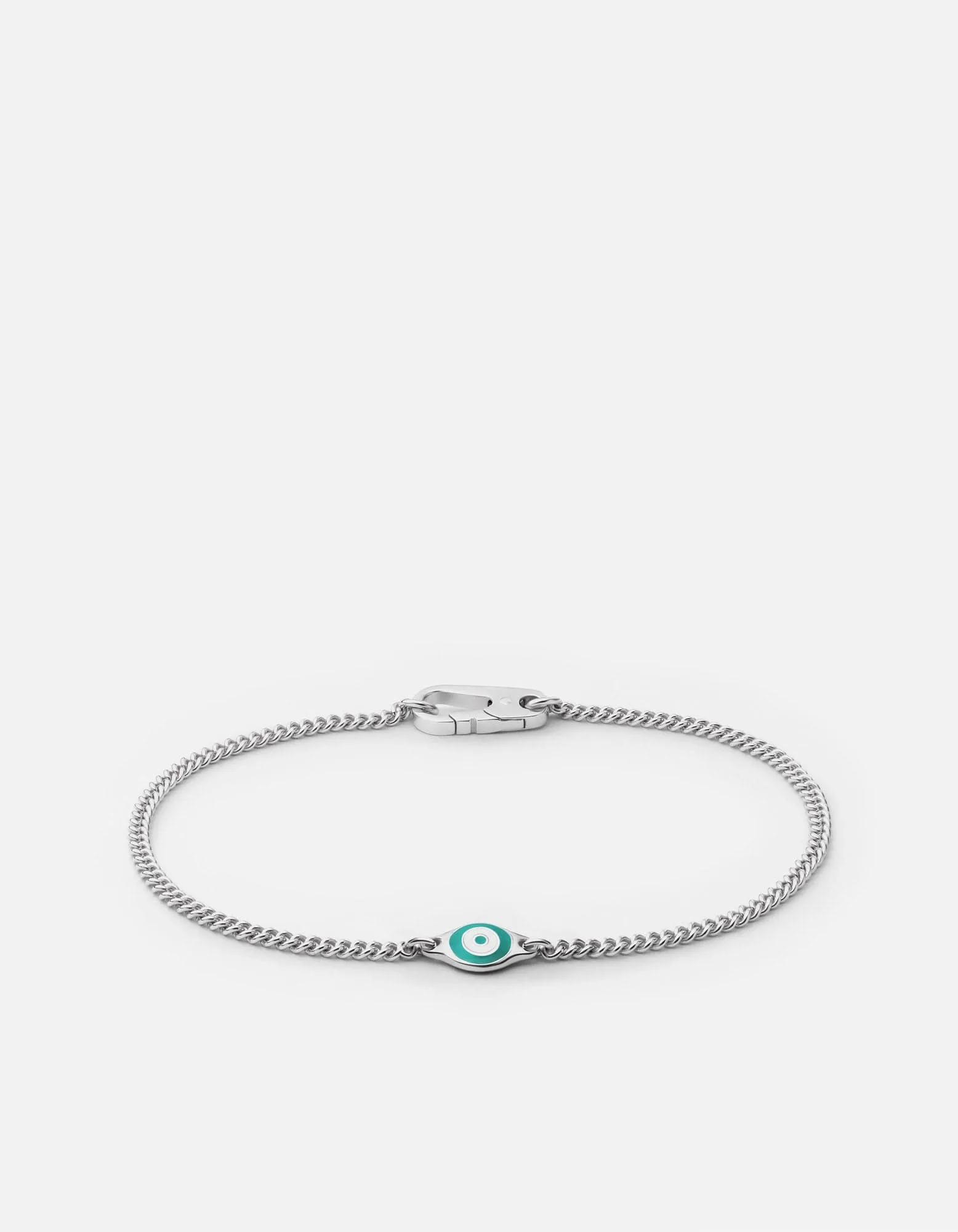 Single Green Eye Bracelet, Sterling Silver w/Enamel sold by Miansai