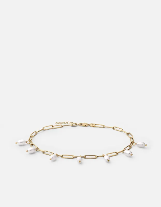 Sania Pearl Anklet, Gold Vermeil sold by Miansai