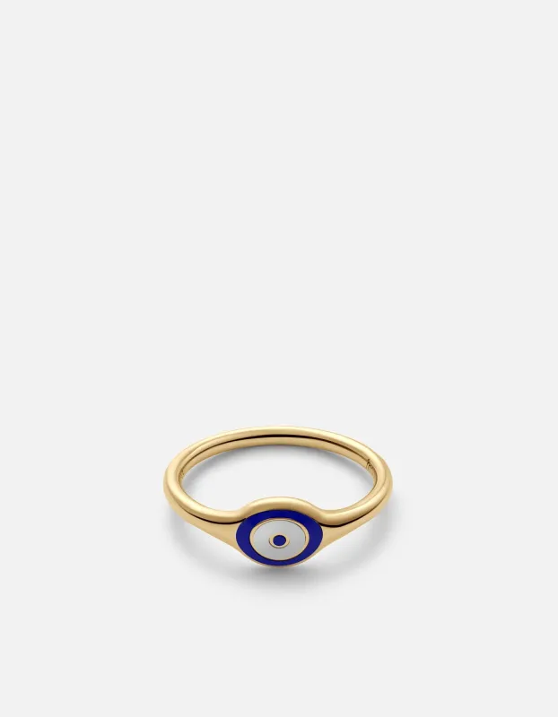 Single Blue Eye Ring, Gold Vermeil sold by Miansai