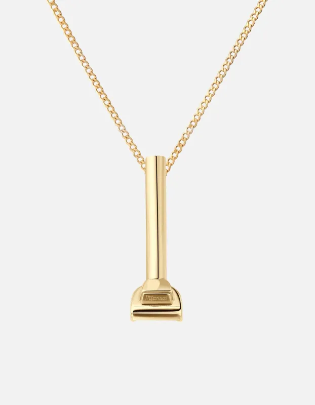 Vacuum Straw Pendant Necklace, 14k Gold made by Miansai
