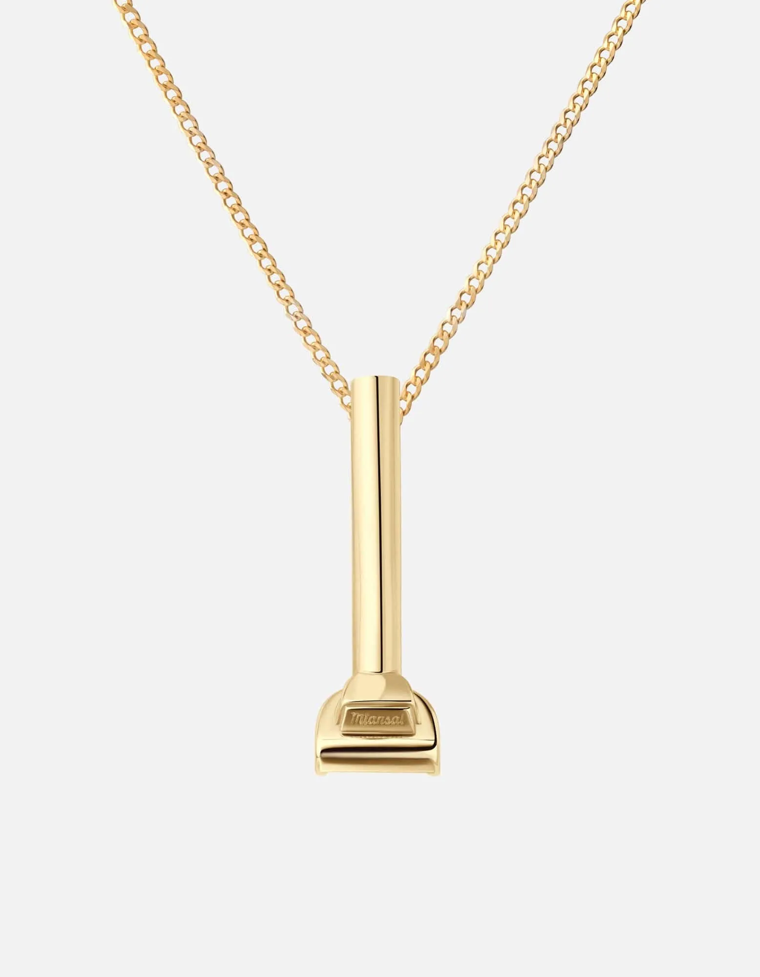 Vacuum Straw Pendant Necklace, 14k Gold sold by Miansai