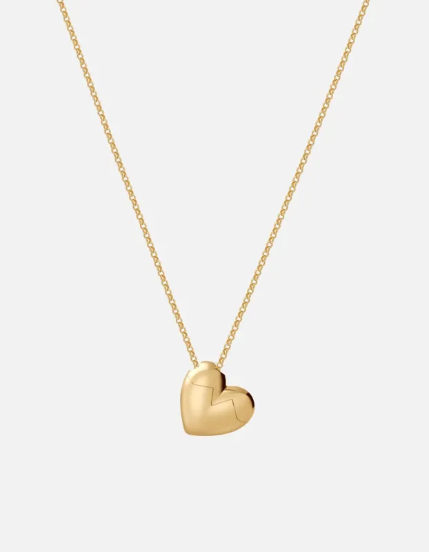 Heart Locket Pendant Necklace, Gold Vermeil sold by Miansai