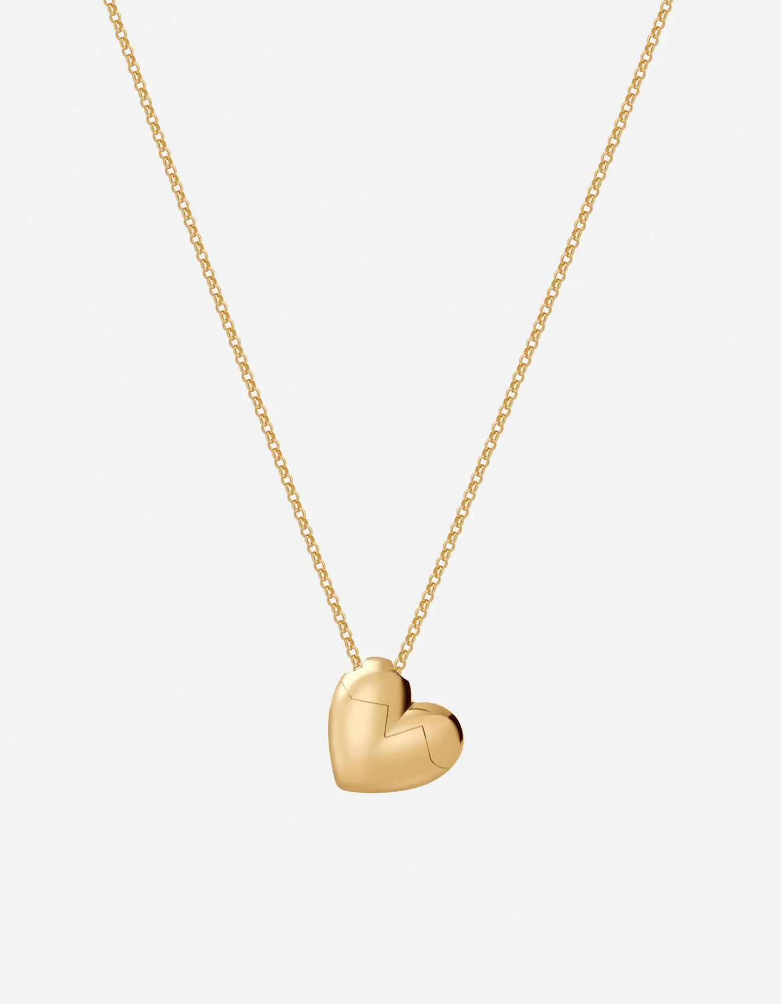 Heart Locket Pendant Necklace, Gold Vermeil sold by Miansai