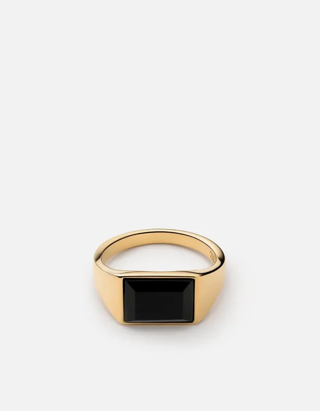 Lennox Onyx Ring, Gold Vermeil sold by Miansai