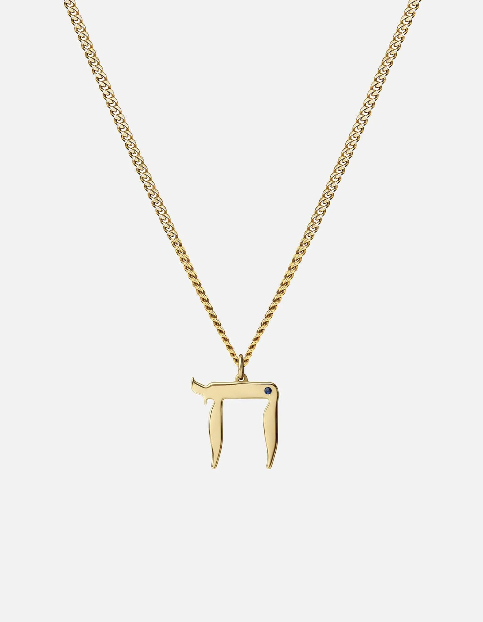 Chai Necklace, Gold Vermeil/Sapphire sold by Miansai