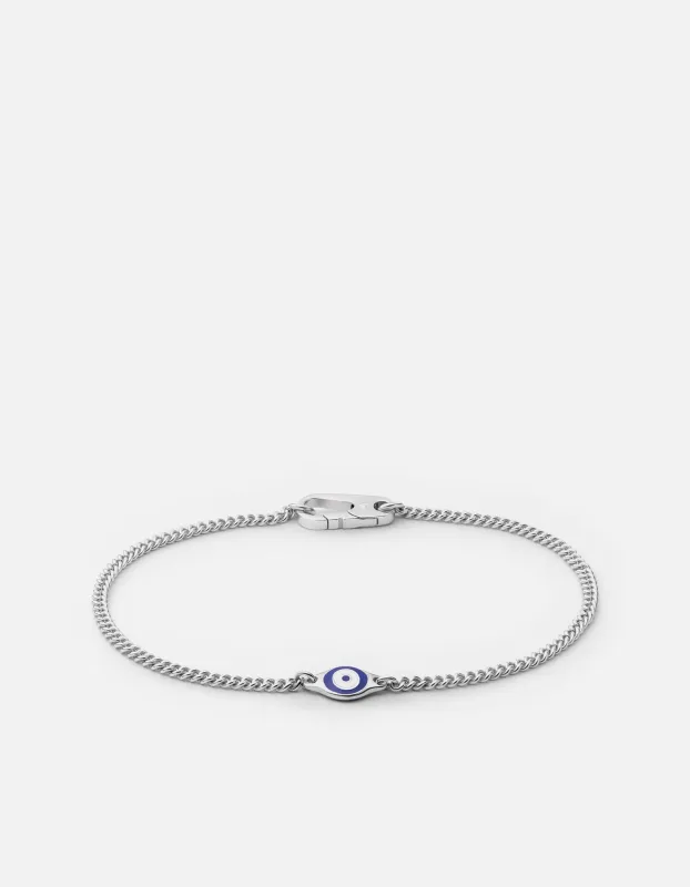 Single Blue Eye Bracelet, Sterling Silver sold by Miansai
