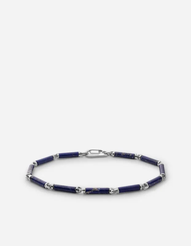 Akio Lapis Bracelet, Sterling Silver sold by Miansai