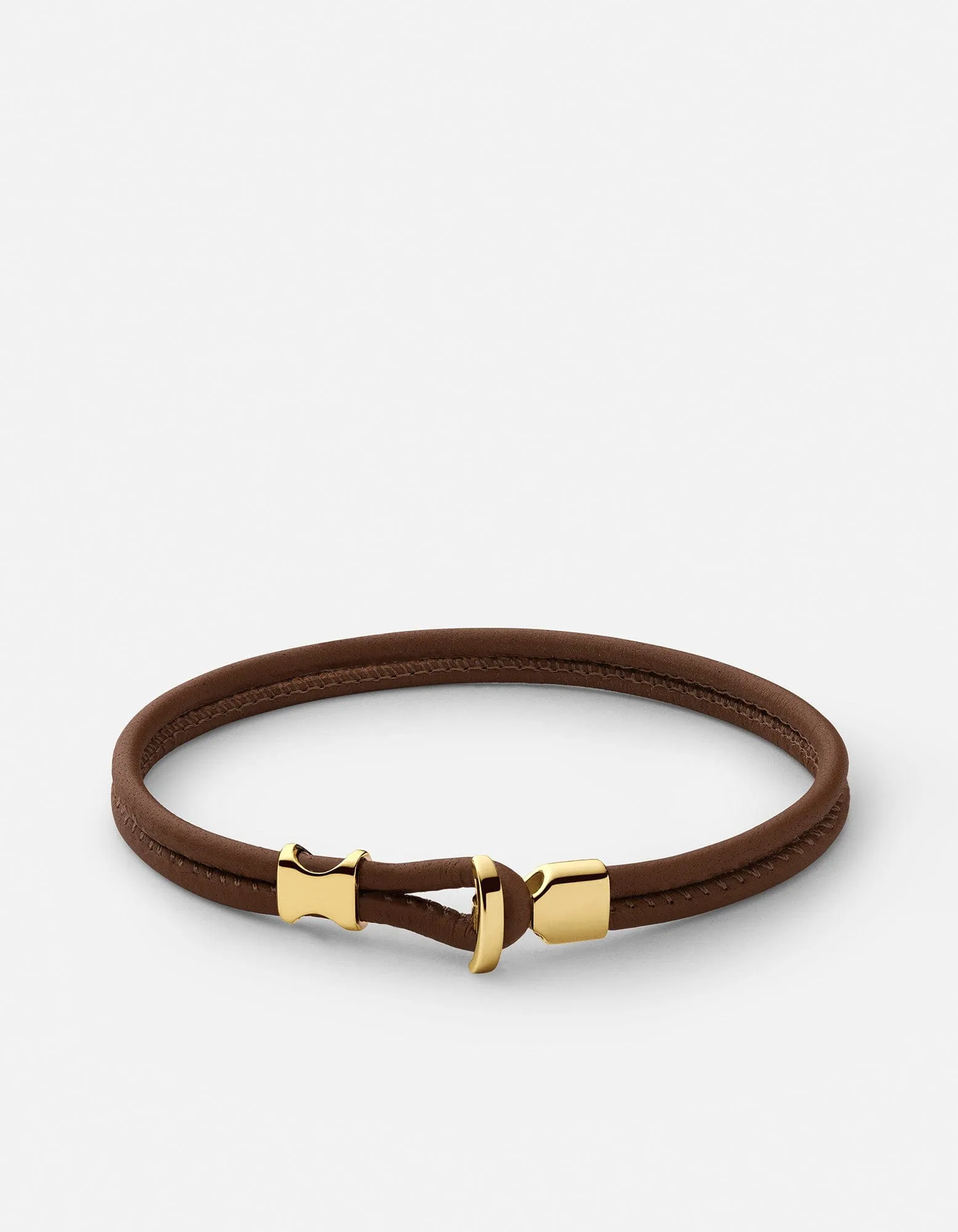 Orson Loop Leather Bracelet, Gold Vermeil sold by Miansai product image thumbnail 3