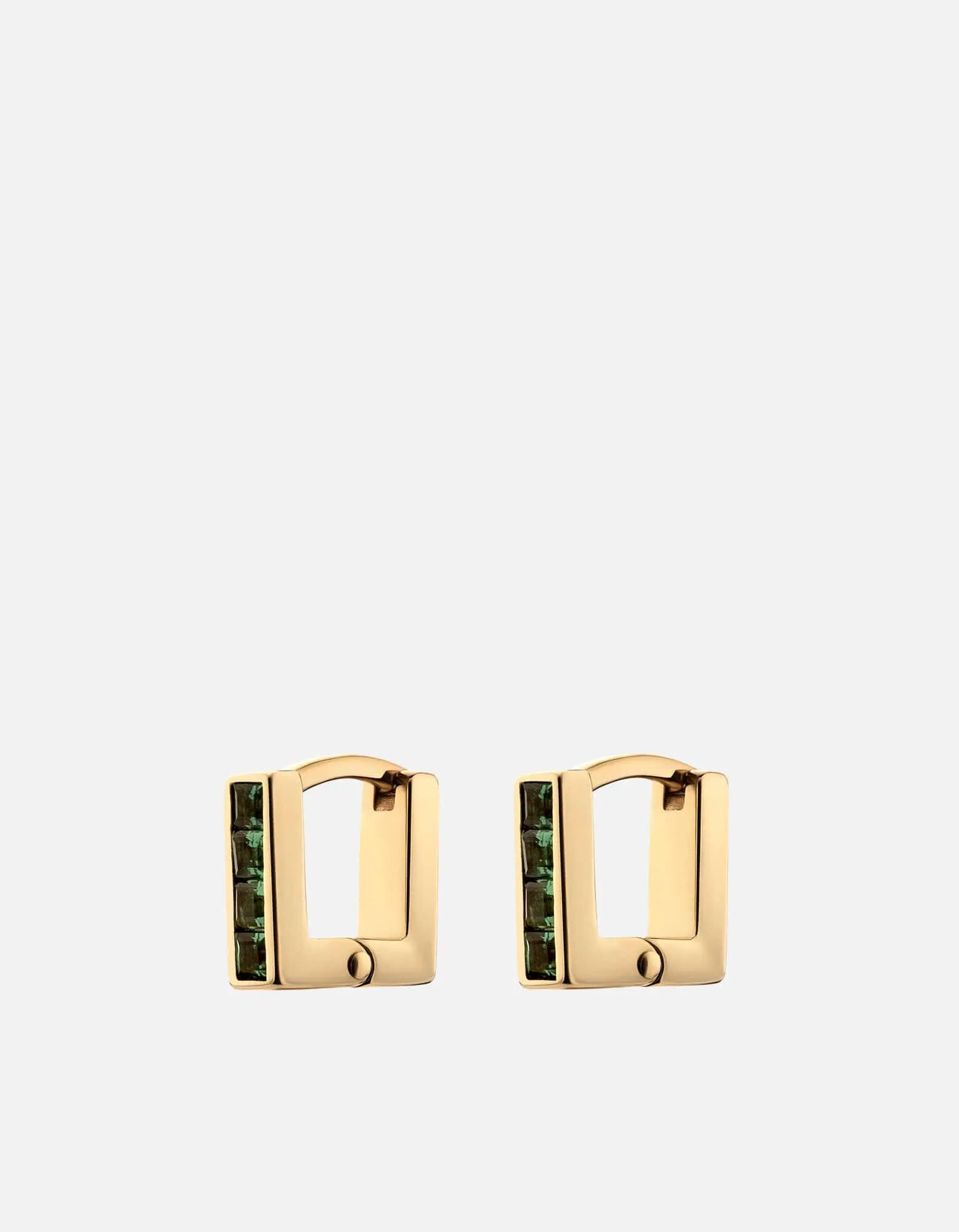 Quad Quartz Huggie Earrings, Gold Vermeil sold by Miansai