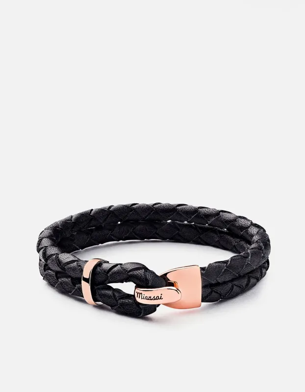 Beacon Leather Bracelet, Rose Plated sold by Miansai