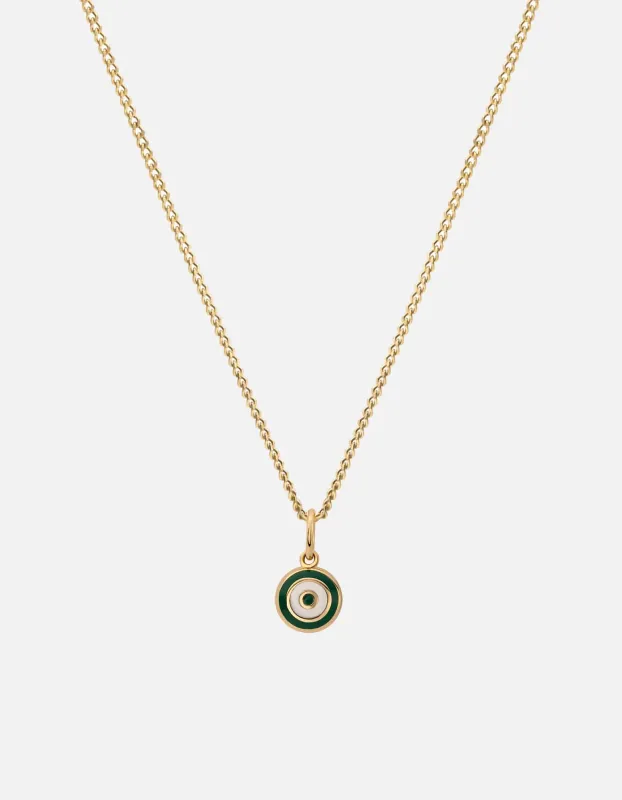 Ojos Necklace, Gold Vermeil/Green sold by Miansai