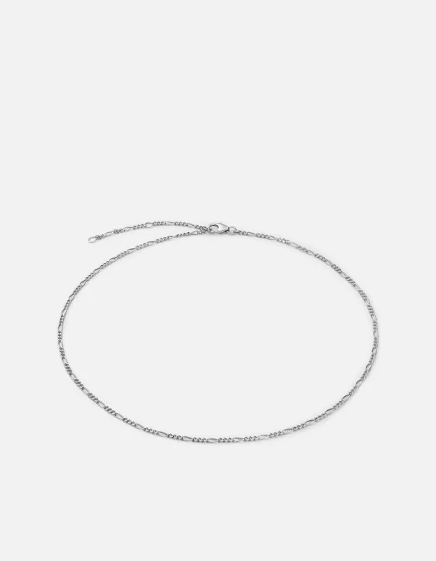 3mm Figaro Chain Choker, Sterling Silver sold by Miansai