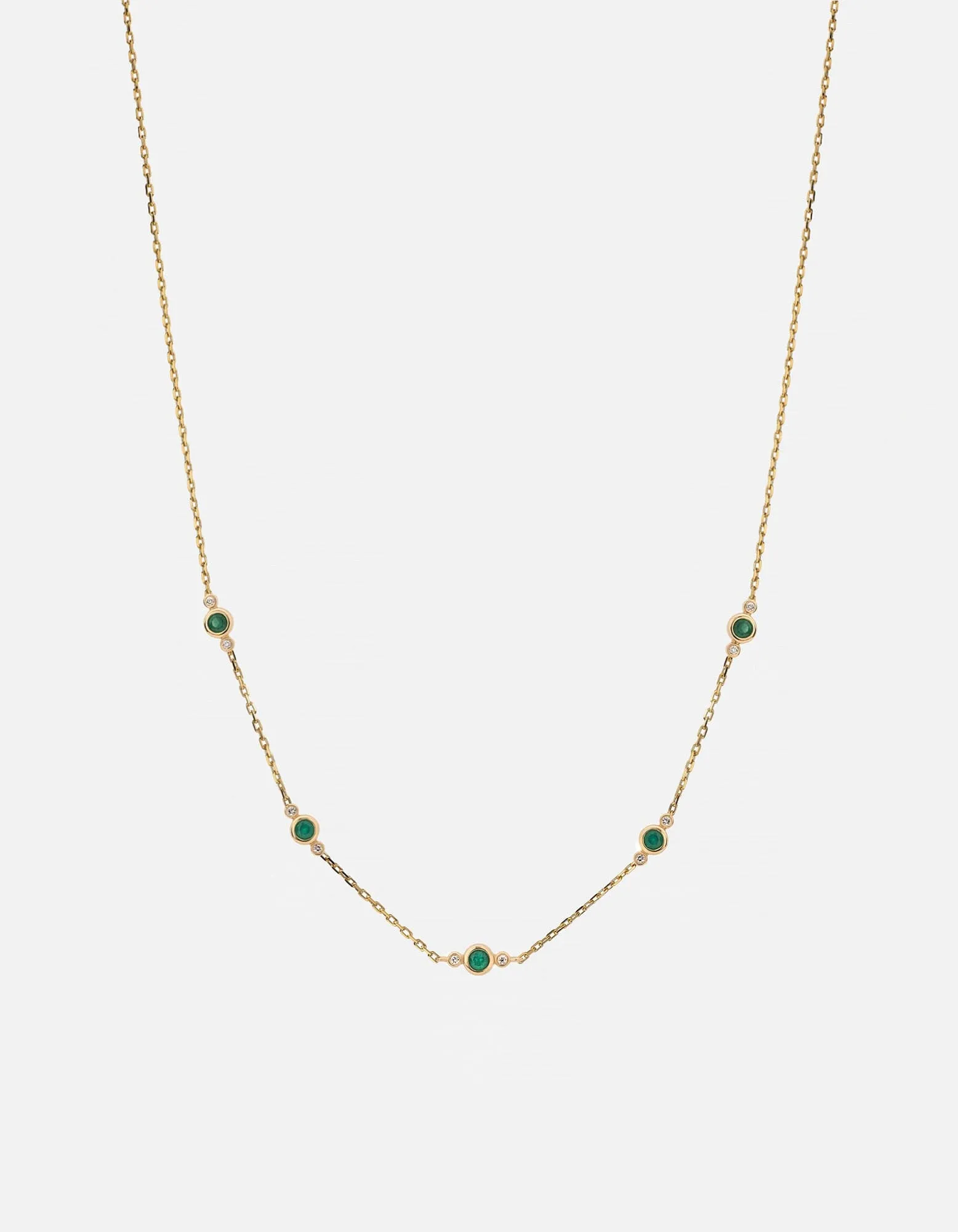 Zaha Chalcedony Necklace, 14k Gold Pavé sold by Miansai