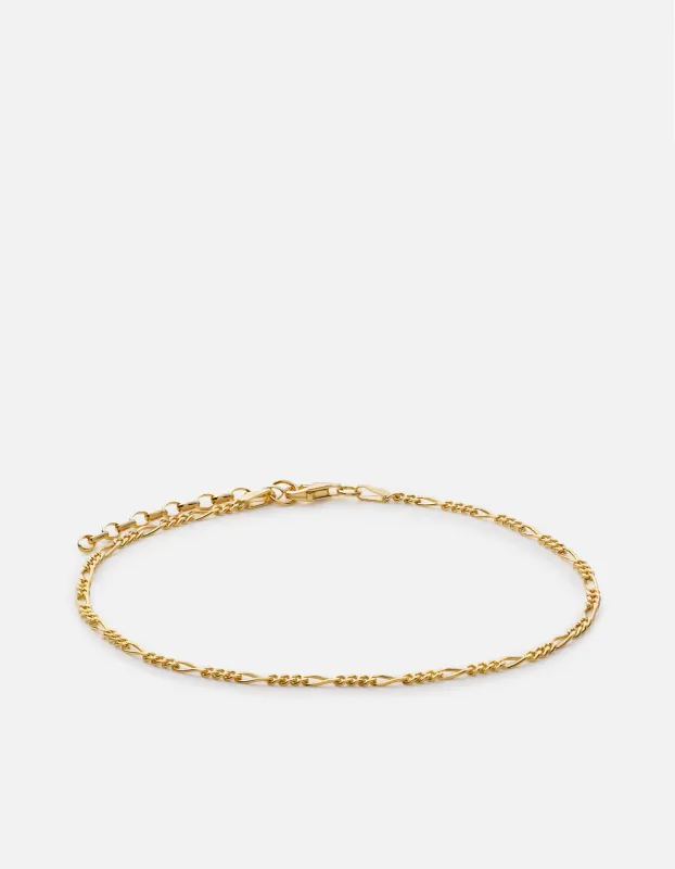 Figaro Chain Anklet, Gold Vermeil sold by Miansai