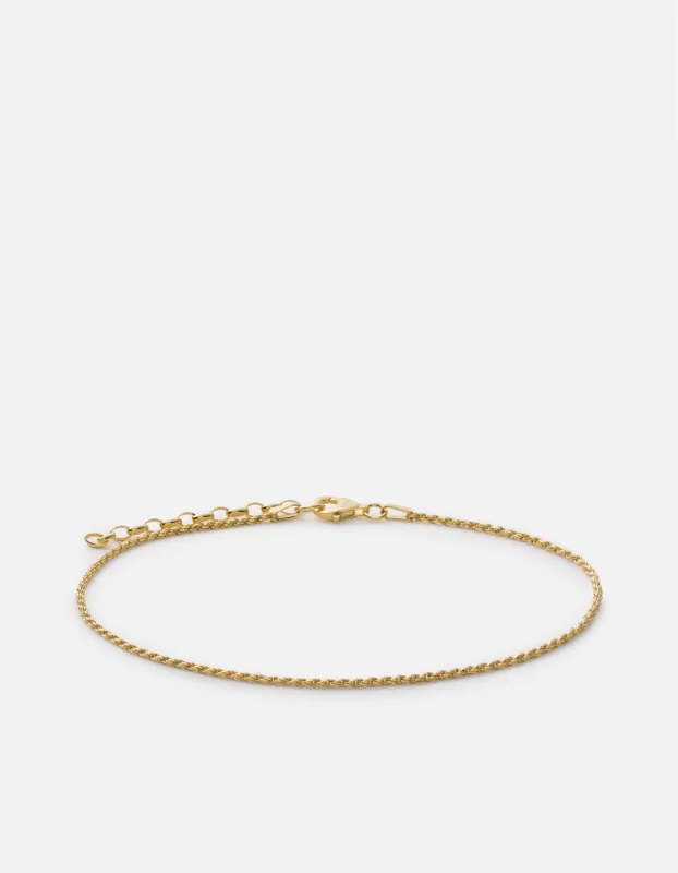 Rope Chain Anklet, Gold Vermeil sold by Miansai
