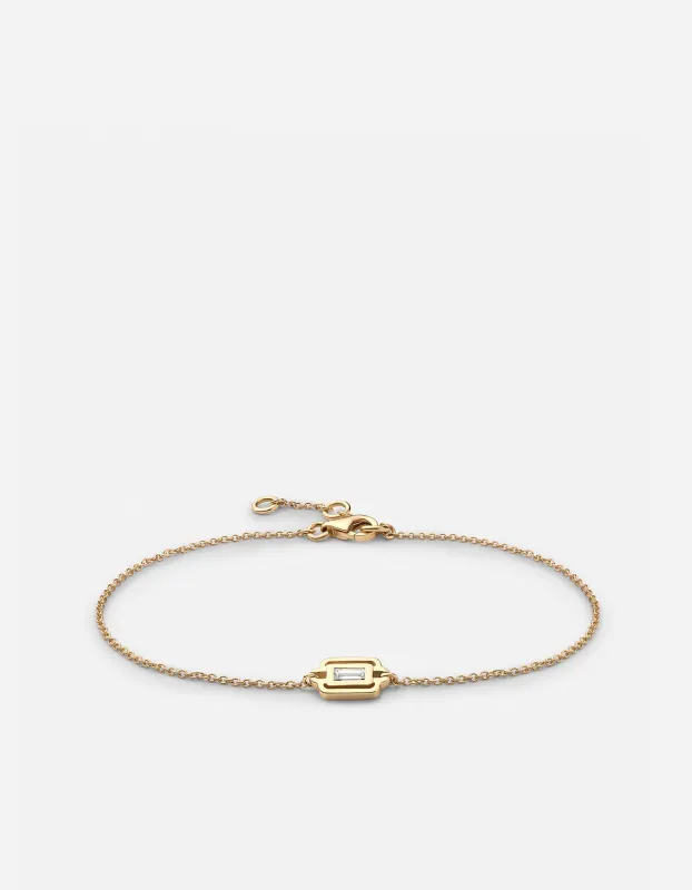 Luna Bracelet, 14k Gold Baguette Pavé sold by Miansai